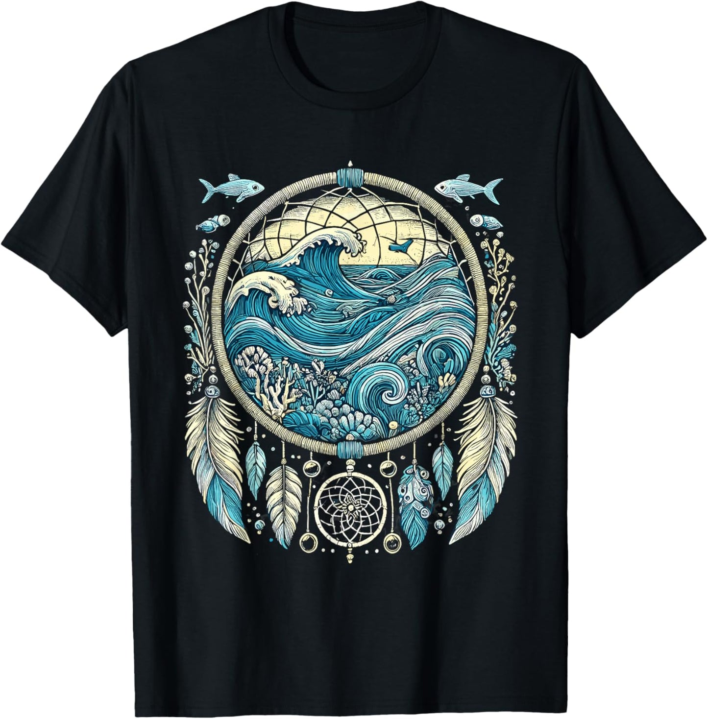 Surreal Dream Catcher Bohemian Spiritual festival fashion T-Shirt - T-Shirt | Black