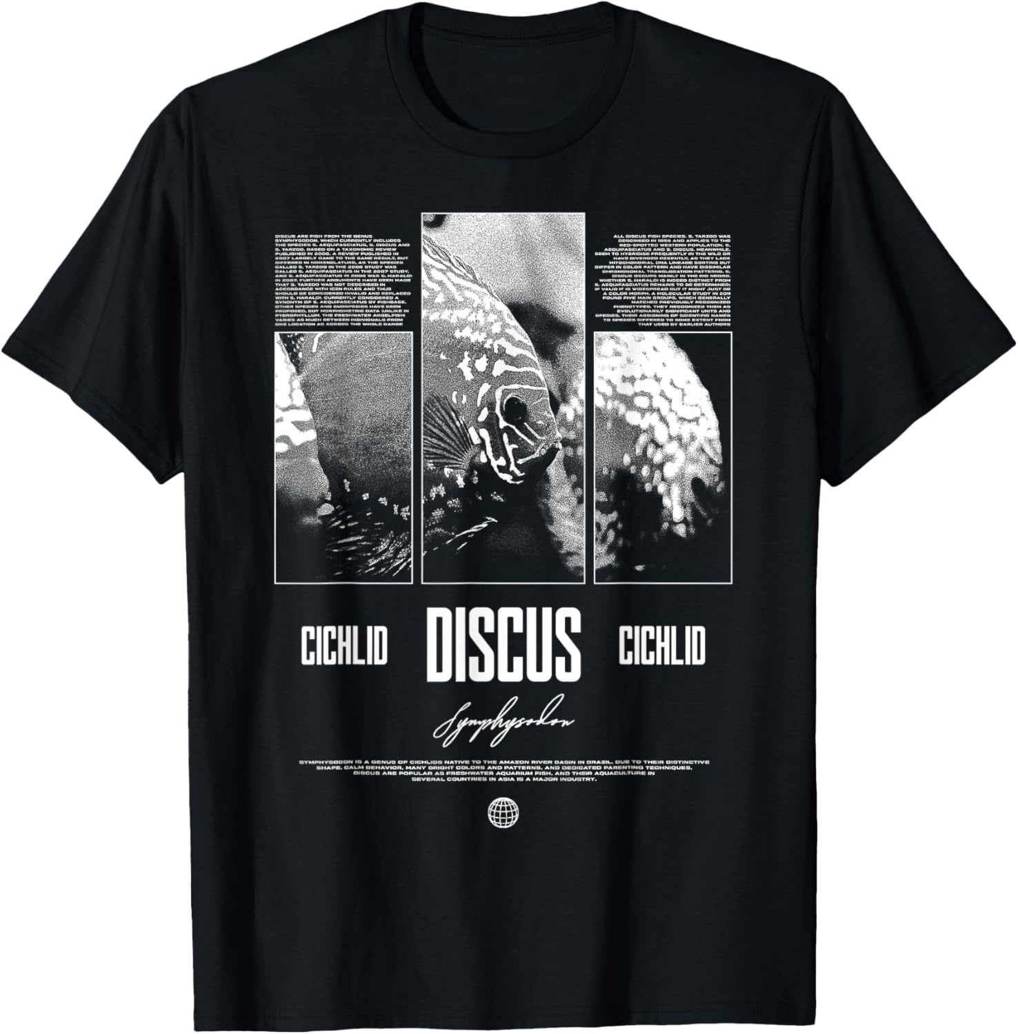 Discus Fish Cichlid Aquarium Fish Keeper , Black, S T-Shirt - T-Shirt | Black