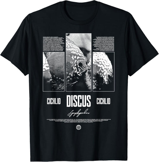 Discus Fish Cichlid Aquarium Fish Keeper , Black, S T-Shirt - T-Shirt | Black