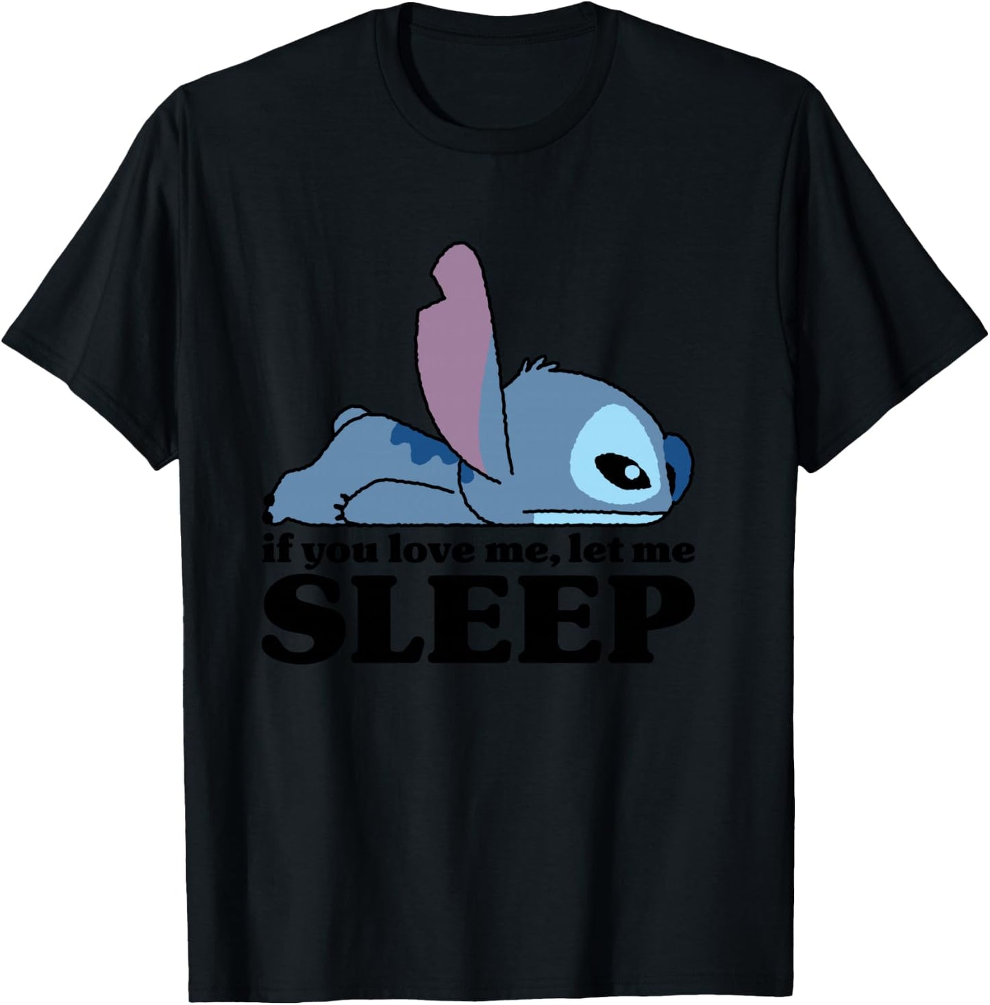 Lilo & Stitch - Sleepy Stitch T-Shirt - T-Shirt | Black