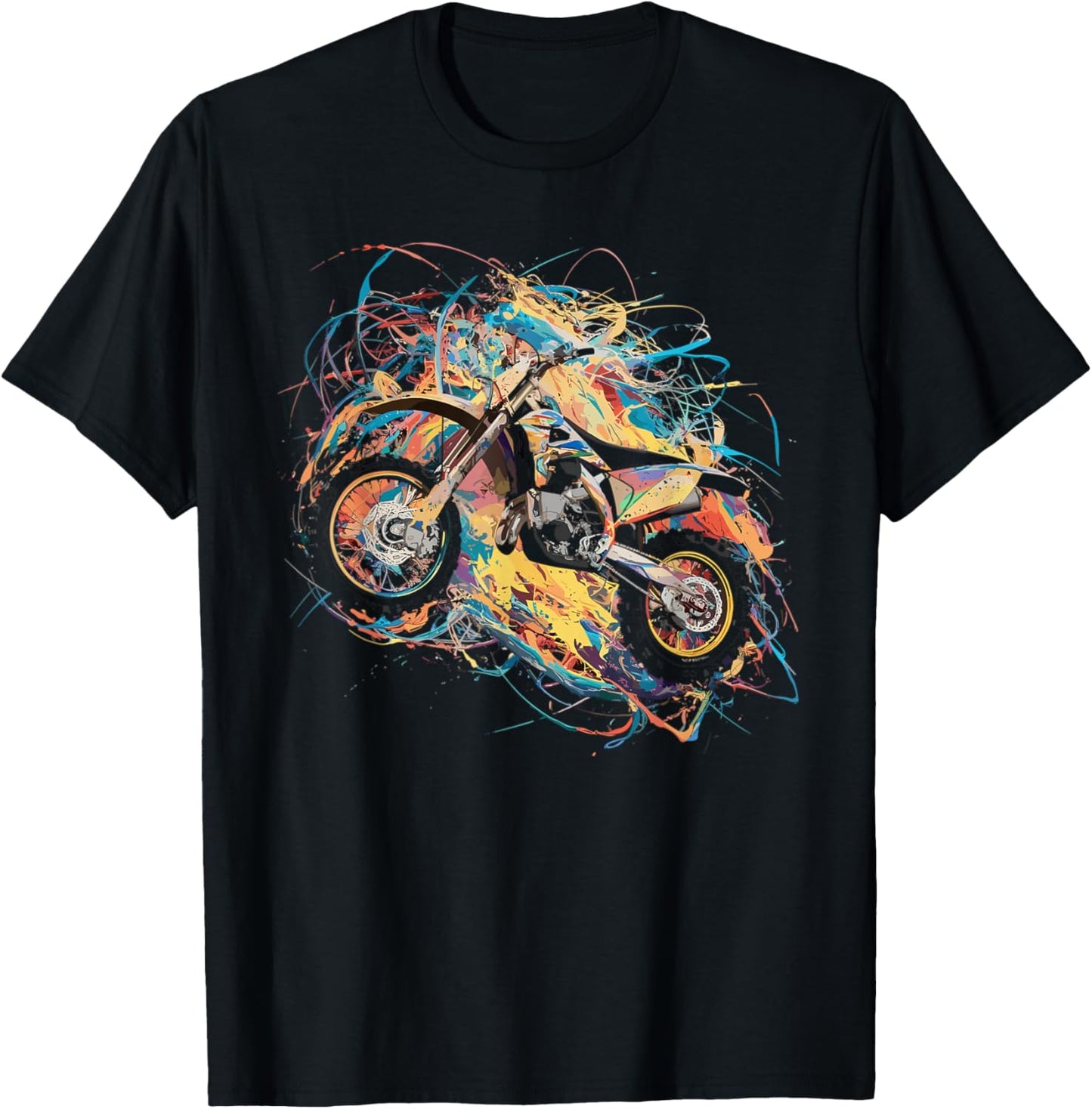 Graphic Dirt Bike T-Shirt - T-Shirt | Black