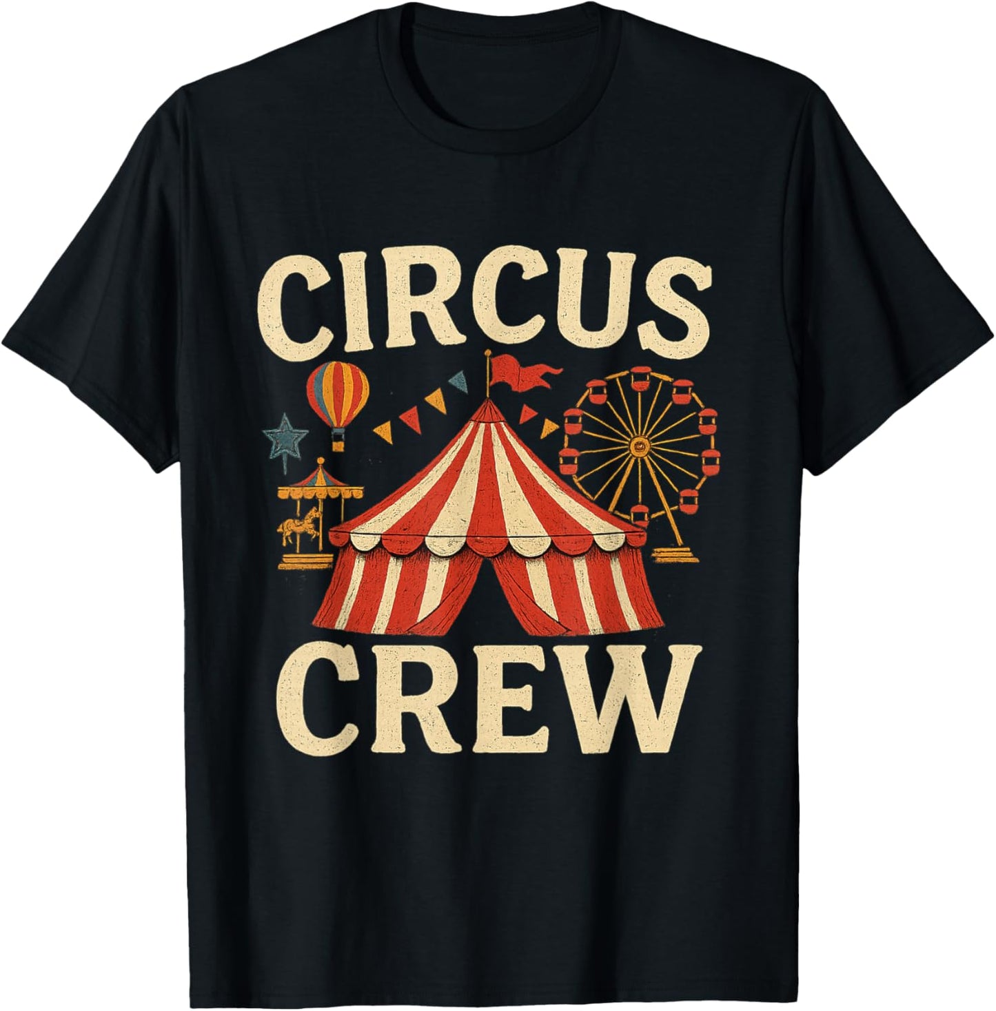 Circus Crew Funny Circus Staff Costume Circus Theme Party T-Shirt - T-Shirt | Black