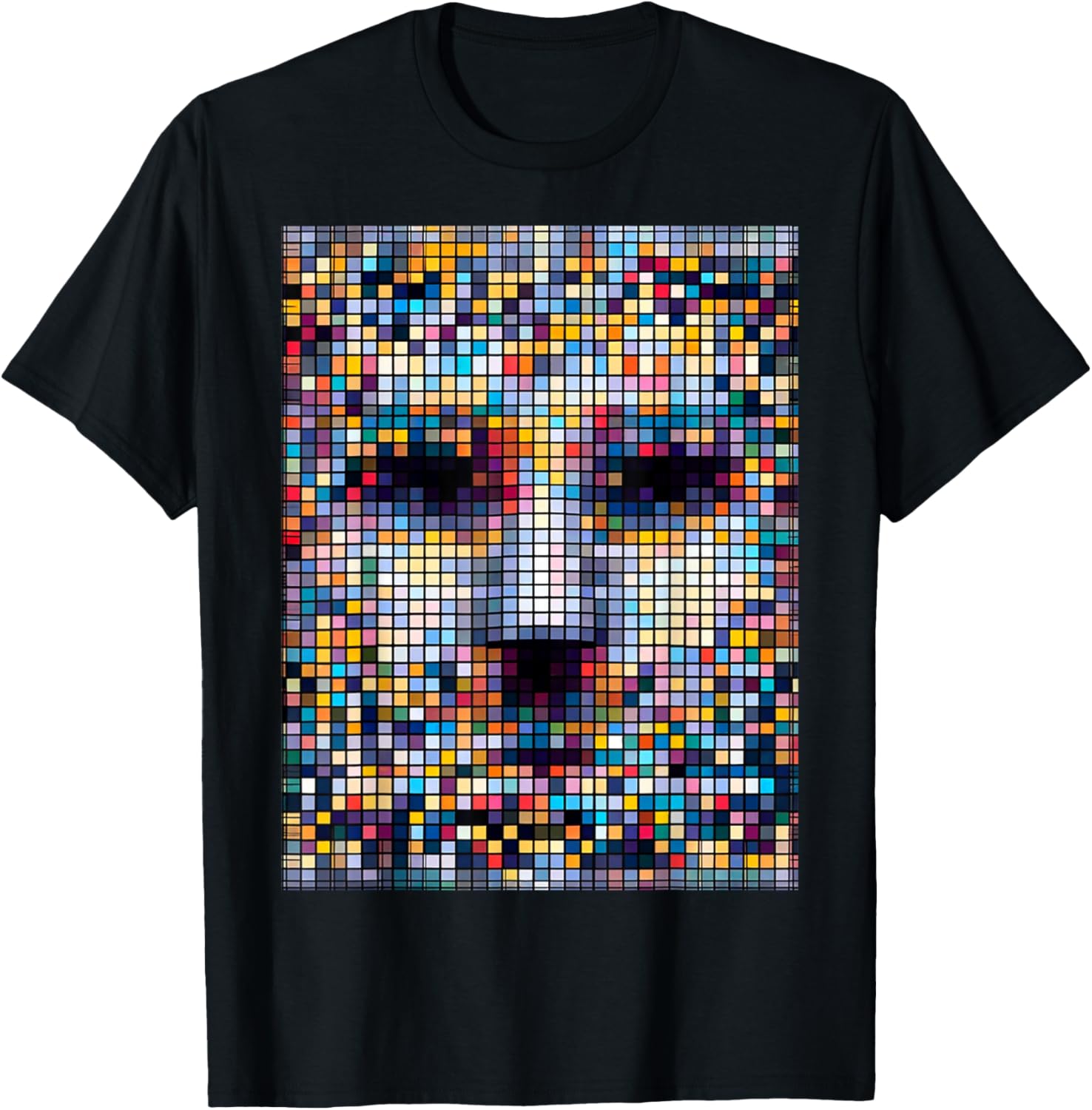 Glitchgear Anti-Surveillance Adversarial Fashion Anti-Facial Recognition Pixelated , Small, Black T-Shirt - T-Shirt | Black