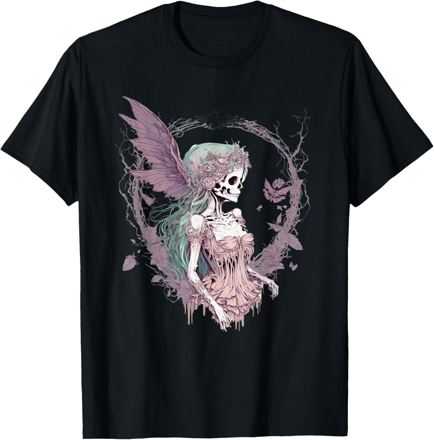 Goth Fairycore Aesthetic Gothic Fairy Aesthetic T-Shirt - T-Shirt | Black