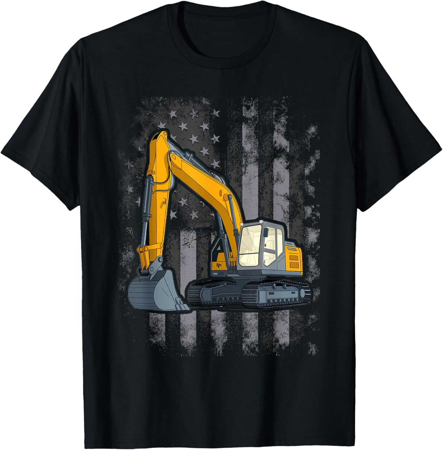 Heavy Equipment Operator Design On Back Of Clothing T-Shirt - T-Shirt | Black