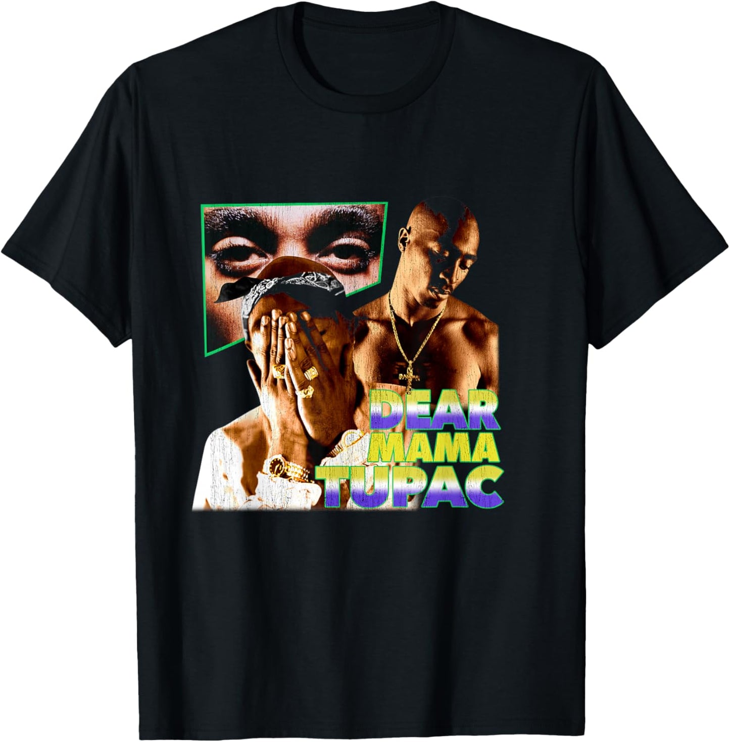 Official Tupac Dear Mama Photos T-Shirt - T-Shirt | Black