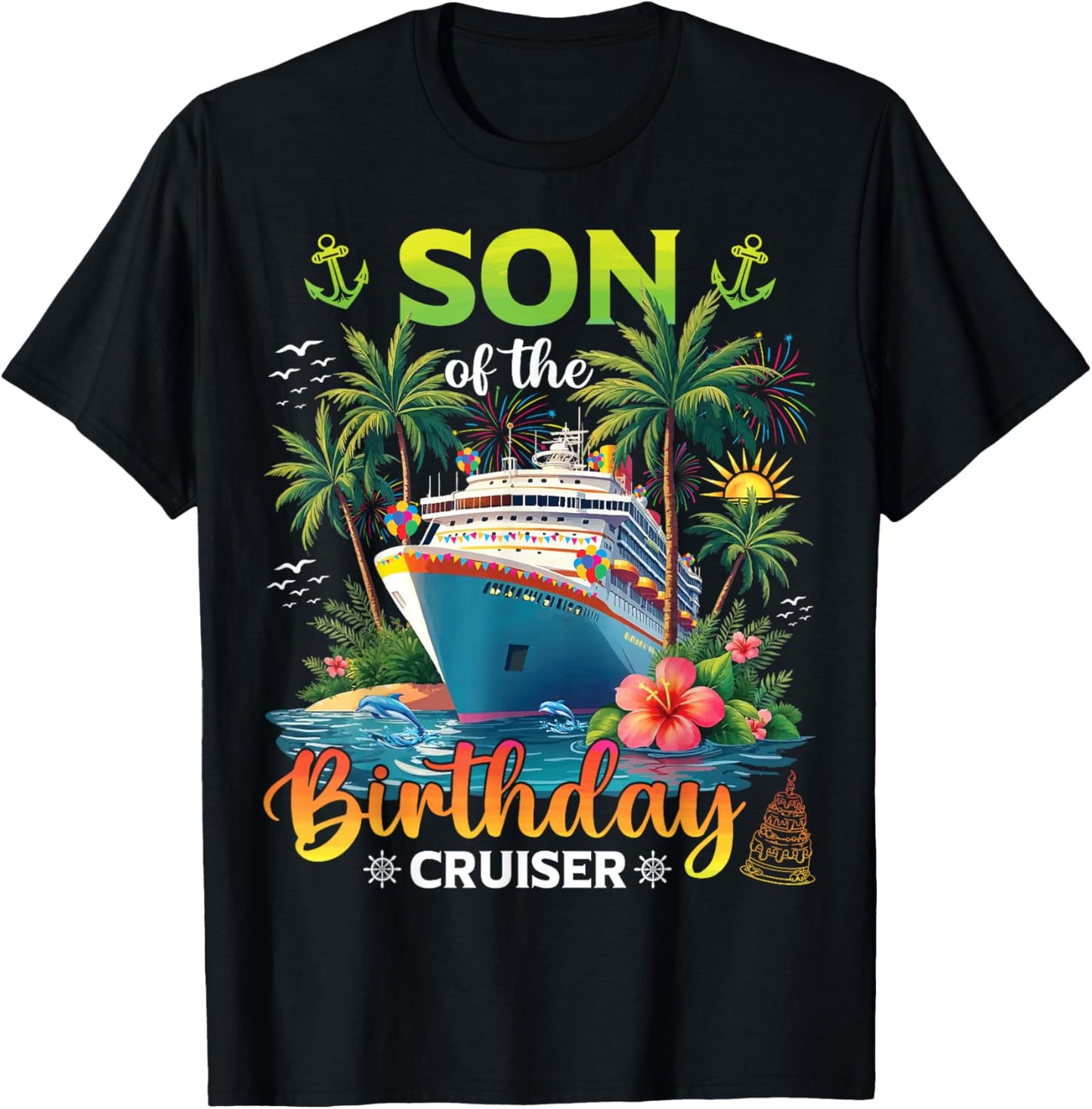 Family Matching Son of The Birthday Cruiser T-Shirt - T-Shirt | Black
