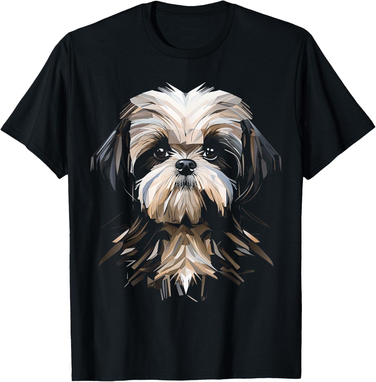 Shih Tzu Motif Pet Art Dog Shih Tzu Men Women Kids T-Shirt - T-Shirt | Black