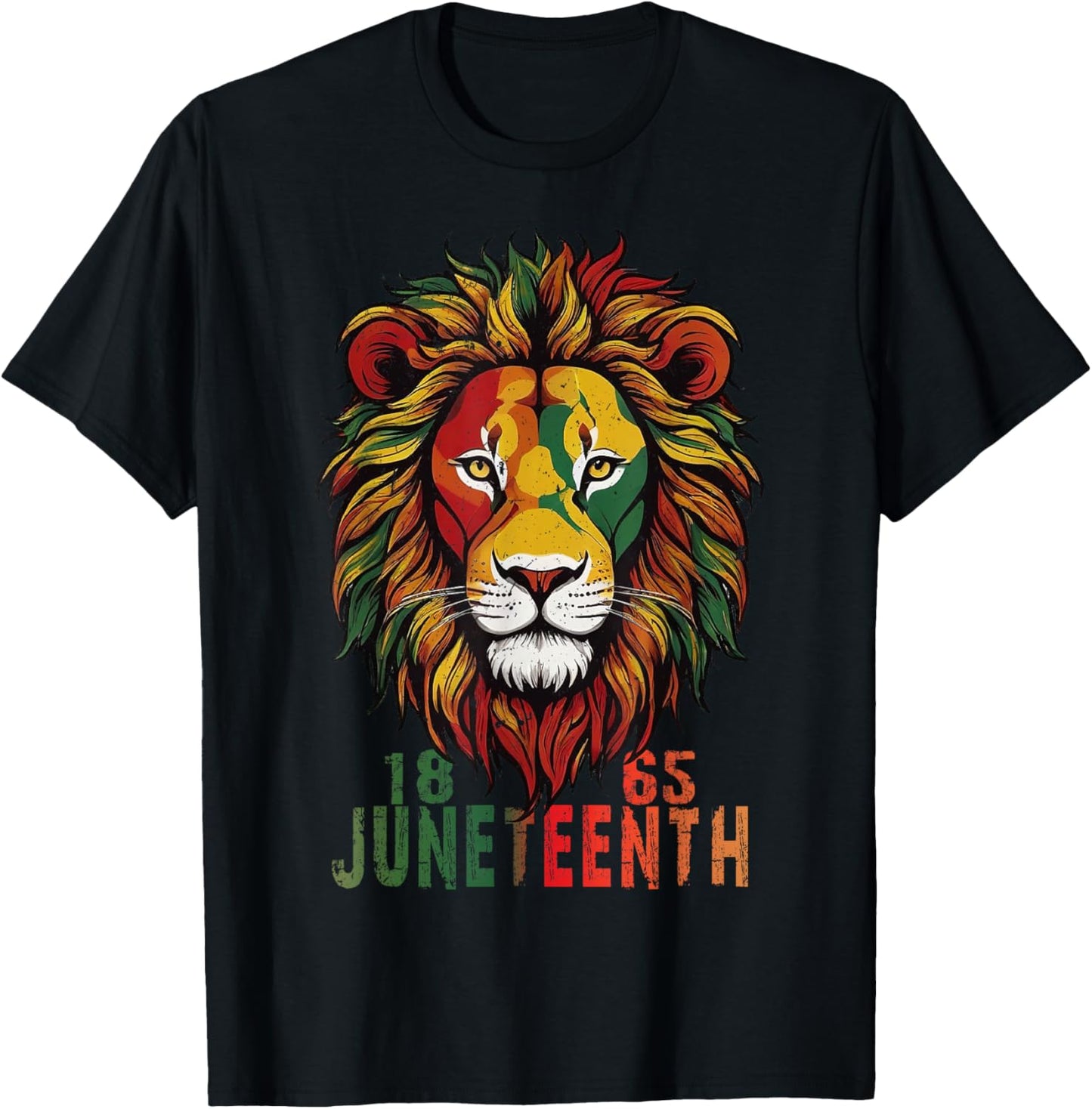 Juneteenth Men Women African American Black Lion 1865 King T-Shirt - T-Shirt | Black