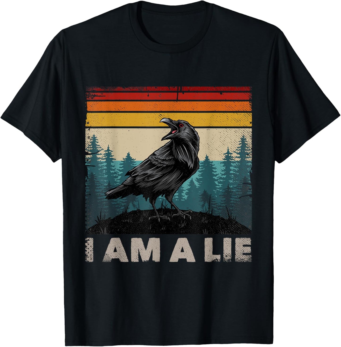 I Am A Lie Birds Not Real Funny Meme T-Shirt - T-Shirt | Black