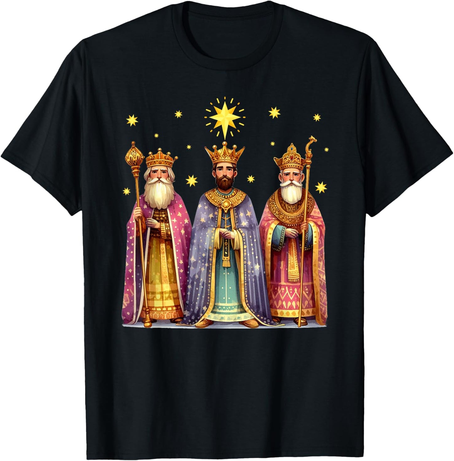 Feliz Dia De Reyes Epiphany Three Kings Day Los Reyes Magos T-Shirt - T-Shirt | Black