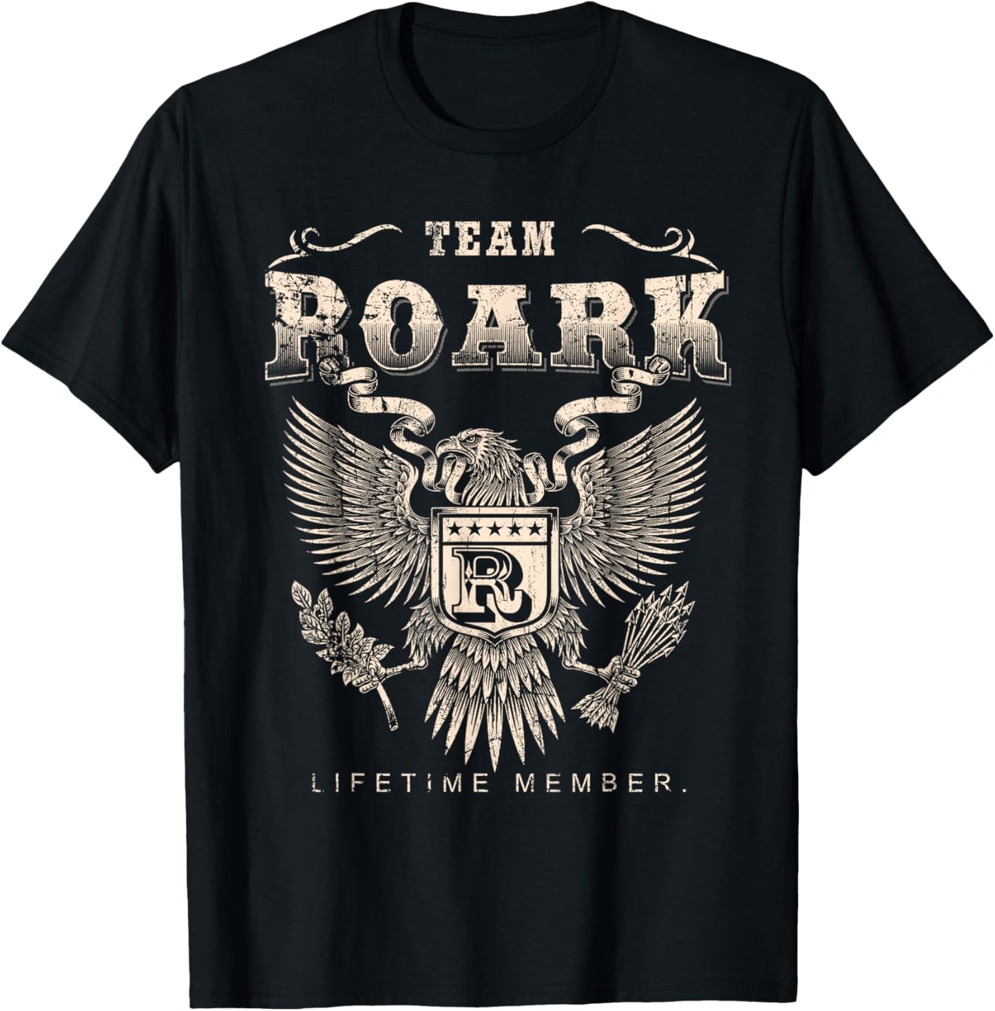Team Roark Lifetime Member Last Name T-Shirt - T-Shirt | Black