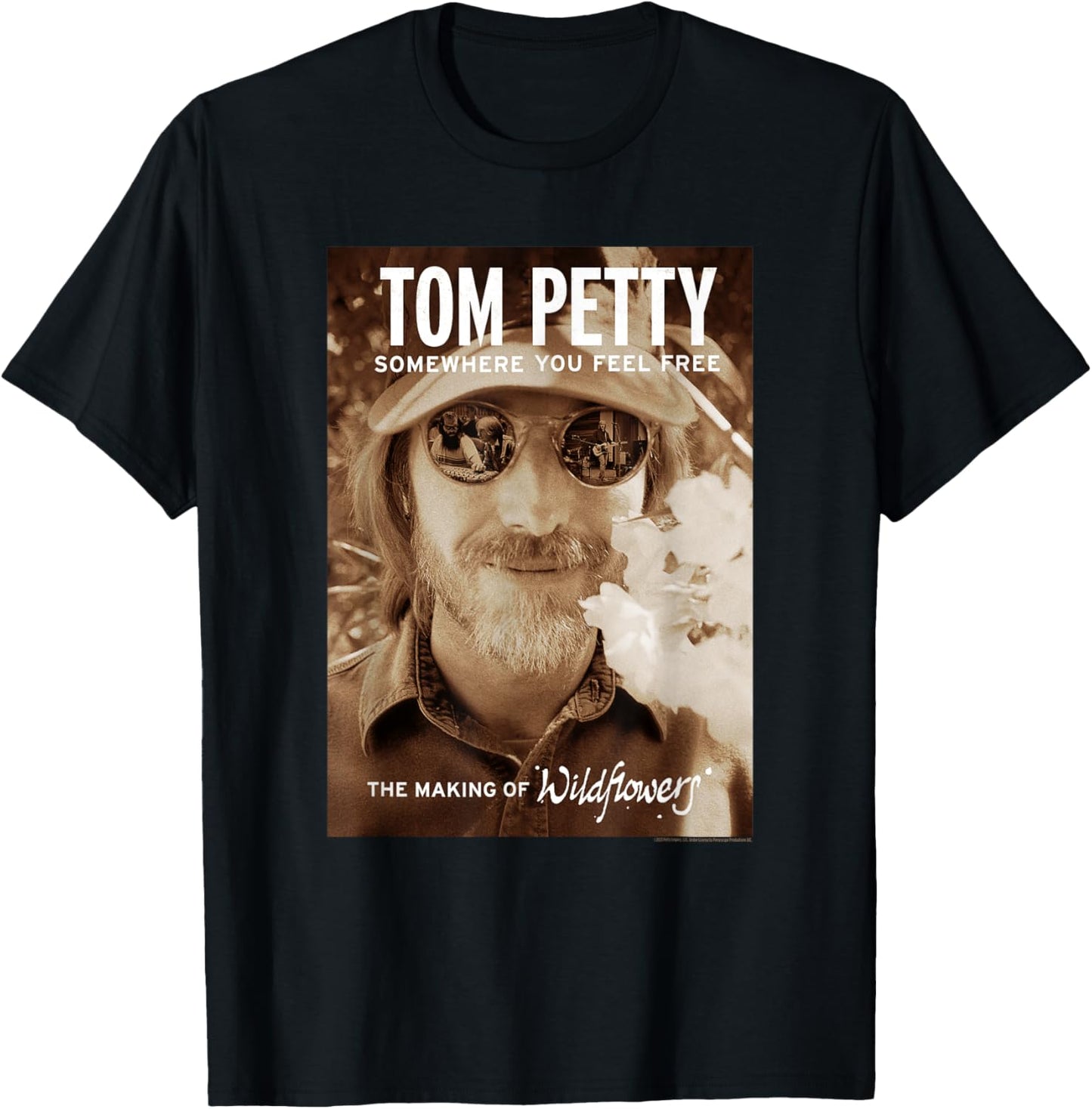 Tom Petty Somewhere You Feel Free The Making of Wildflowers T-Shirt - T-Shirt | Black
