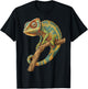 Chameleon Animal Motif Artwork Chameleon T-Shirt - T-Shirt | Black