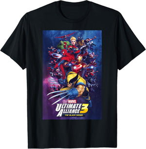 MARVEL ULTIMATE ALLIANCE 3: THE BLACK ORDER Poster T-Shirt - T-Shirt | Black