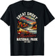 Retro Great Smoky Mountains National Park | Vintage USA T-Shirt - T-Shirt | Black