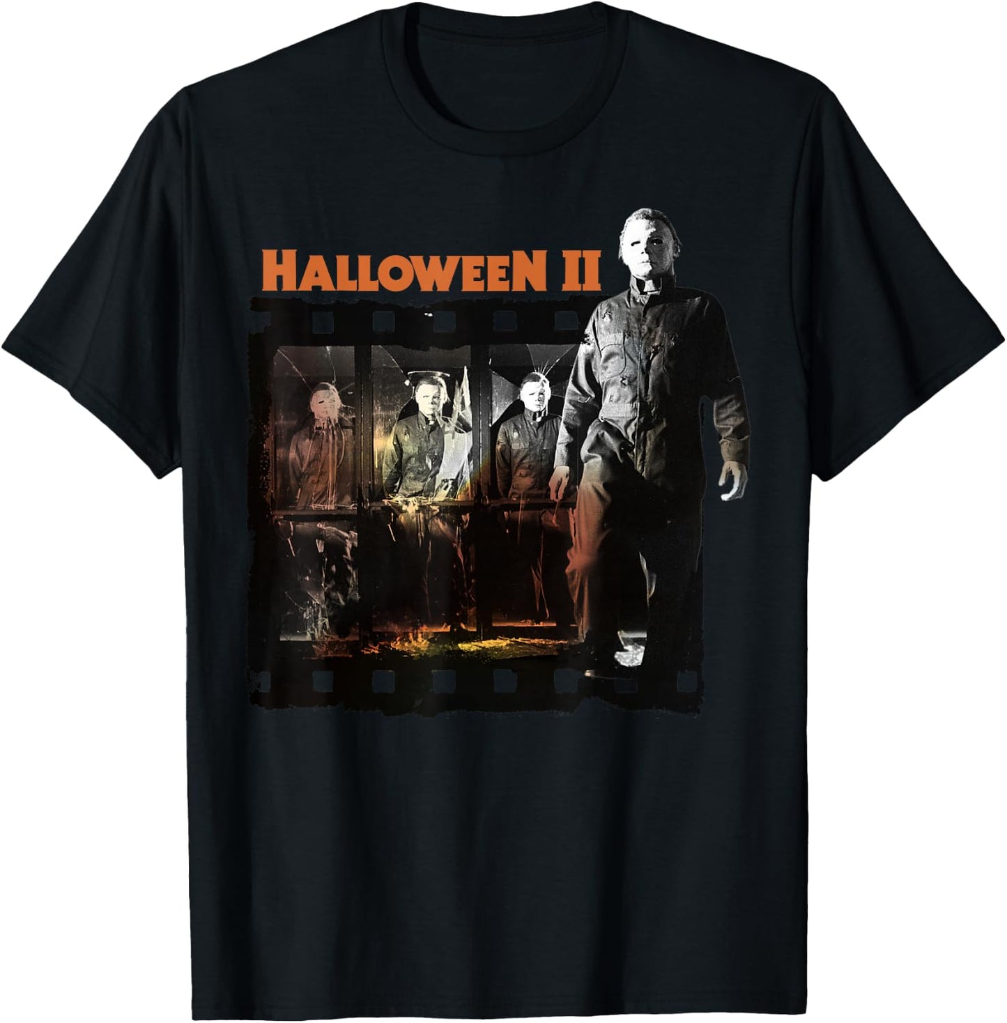 Halloween 2 Michael Myers Film Strip Poster T-Shirt - T-Shirt | Black