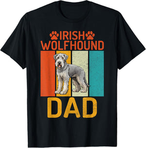 Irish Wolfhound Dad Irish Wolfhound T-Shirt - T-Shirt | Black