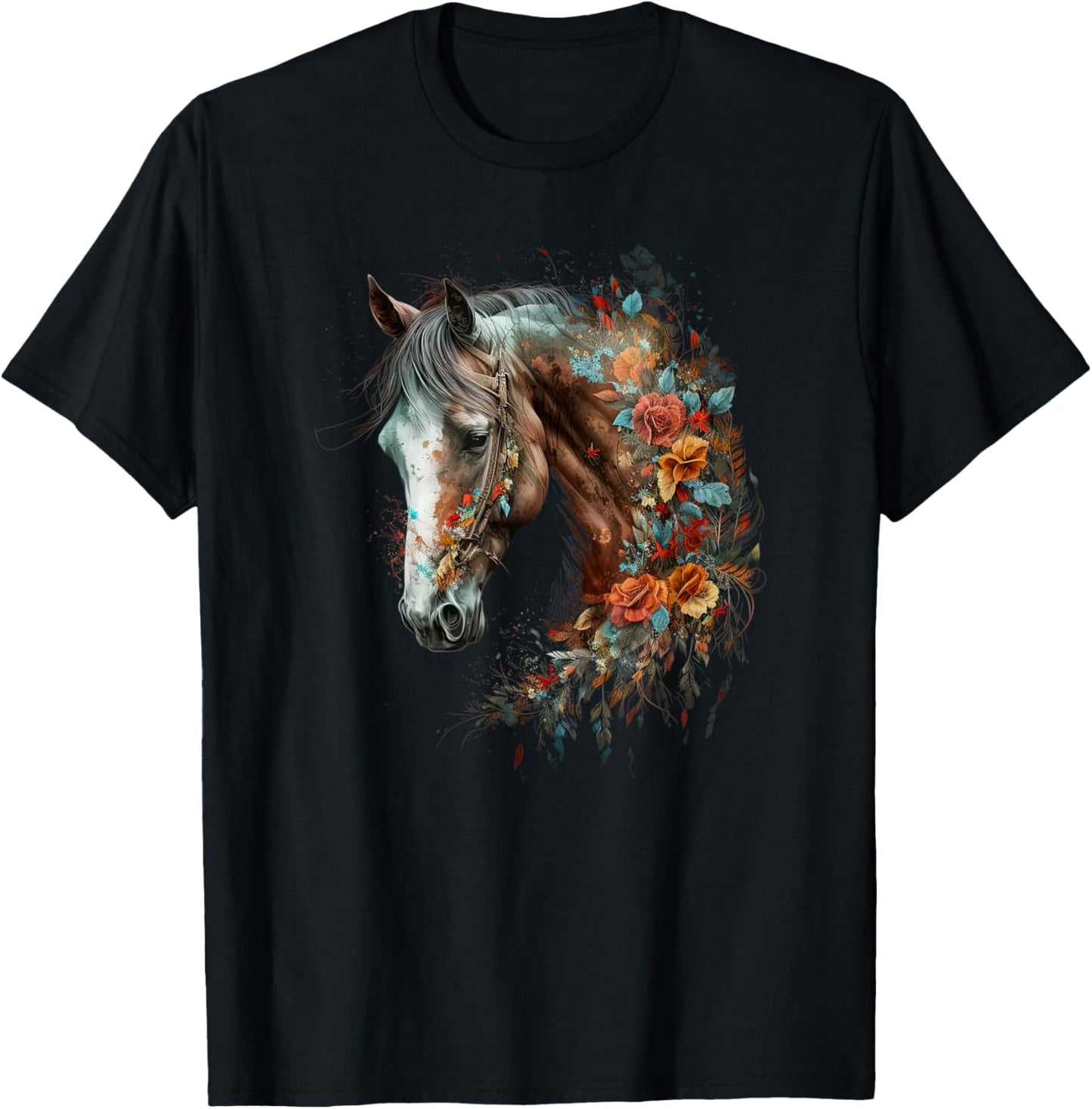 Horse Women kids Girls Riding Horse Lover T-Shirt - T-Shirt | Black