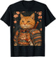 Japanese Art Cat Samurai T-Shirt - T-Shirt | Black