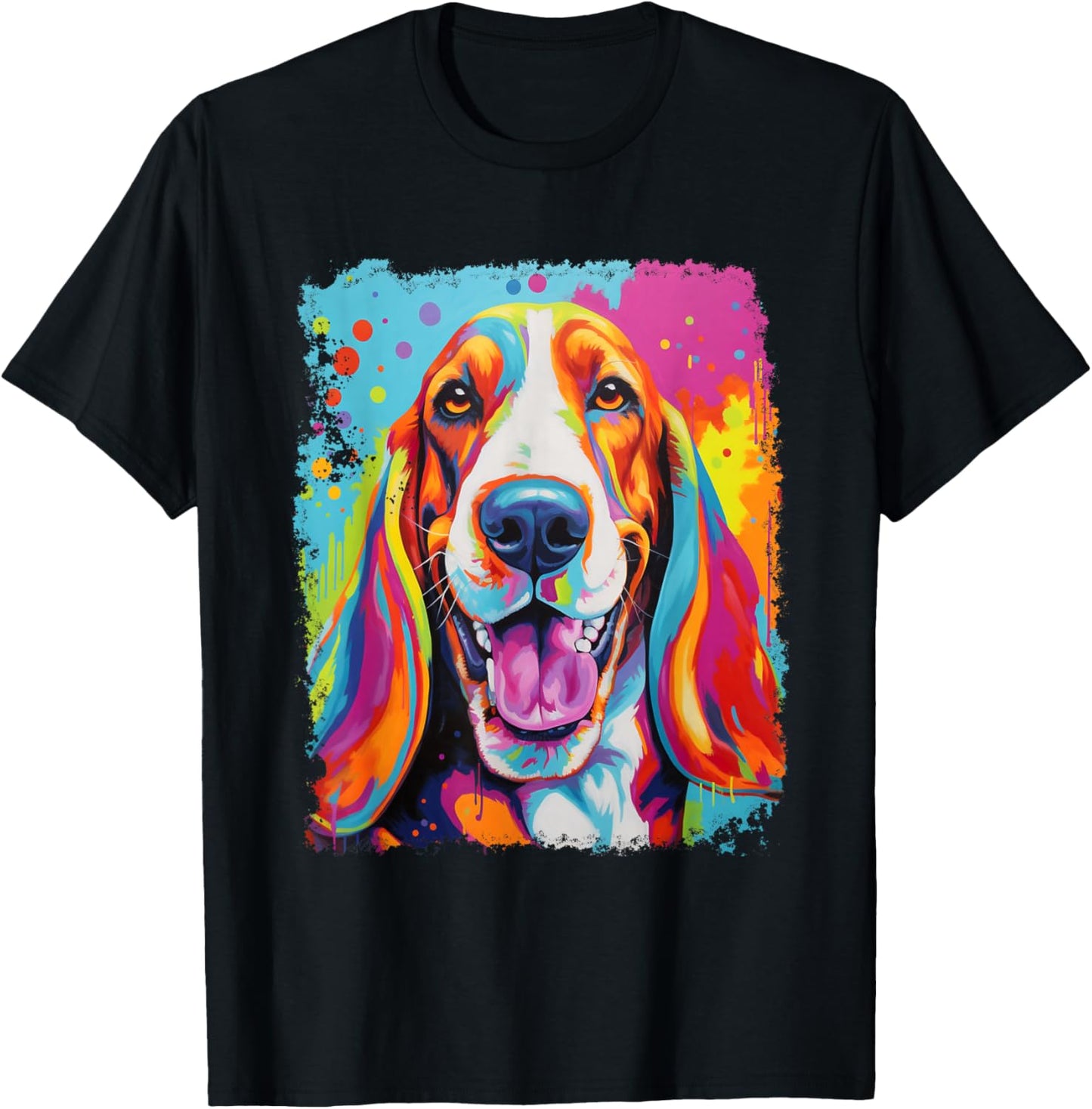 Vintage Dog Basset Hound T-Shirt - T-Shirt | Black