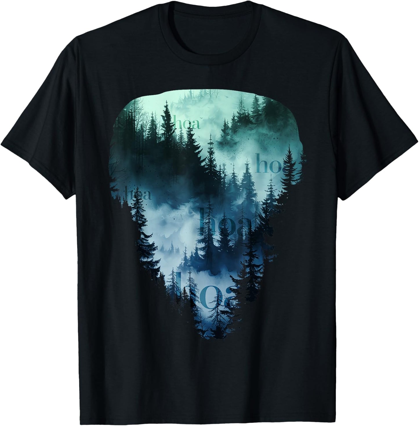 HOA HOA HOA HOA HOA Season Autumn Fall Forest Landscape T-Shirt - T-Shirt | Black