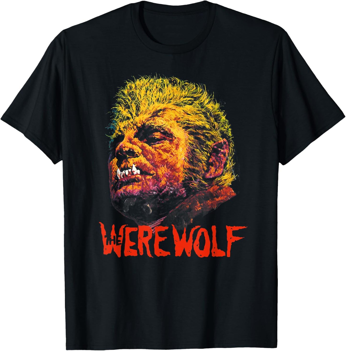 Werewolf Lycanthropy Vintage Monster Horror Movie Fan T-Shirt - T-Shirt | Black