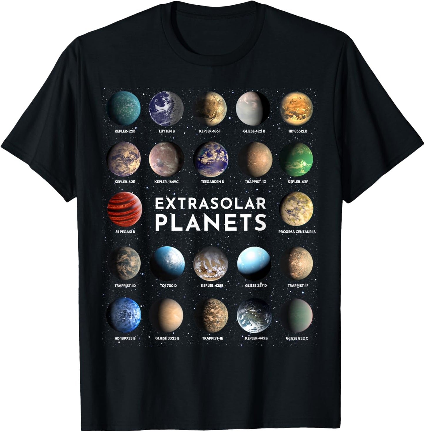 Exoplanet Extrasolar Planet Astronomy Space Astrophysics T-Shirt - T-Shirt | Black