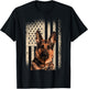 German Shepherd Dog USA Men Woman Patriotic Memorial T-Shirt - T-Shirt | Black