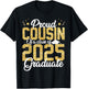 Proud Cousin Of a class of 2025 Graduate Senior Graduation T-Shirt - T-Shirt | Black