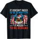 It Doesn't Need To Be Rewritten - USA Flag 4th Of July T-Shirt - T-Shirt | Black