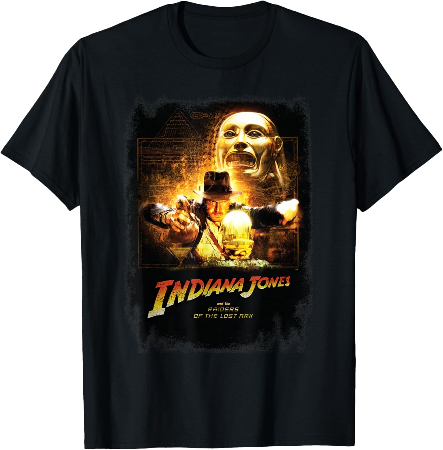 Lucasfilm Indiana Jones Raiders of The Lost Ark Idol Scene T-Shirt - T-Shirt | Black