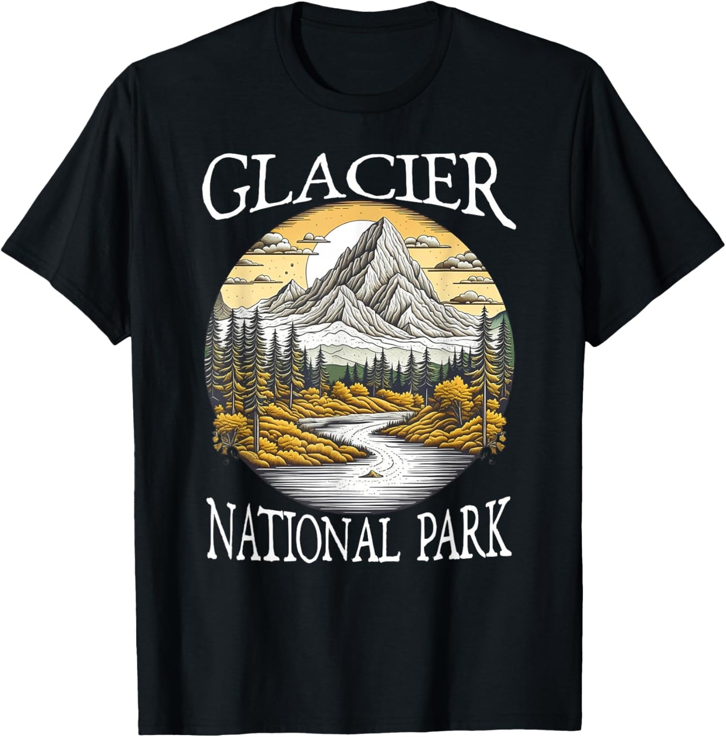 Glacier National Park T-Shirt - T-Shirt | Black