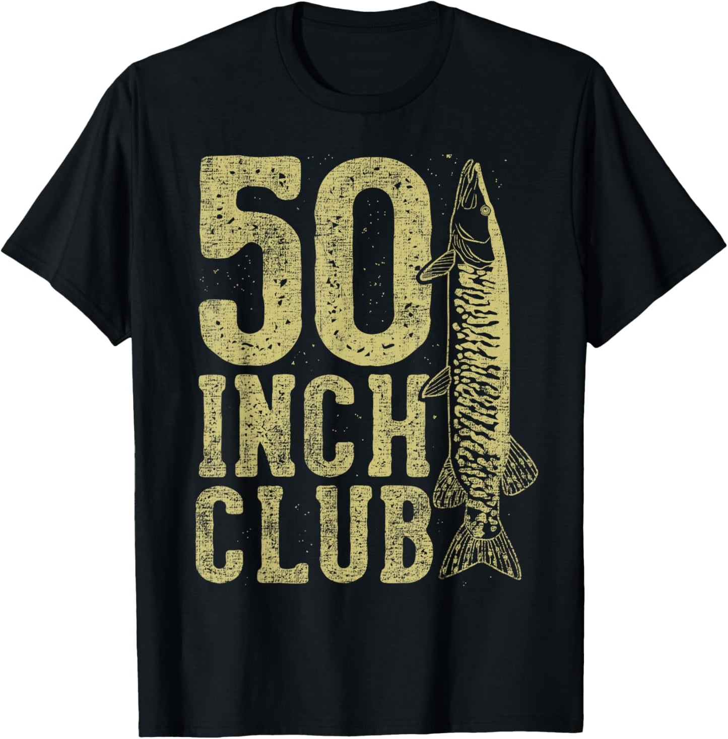 50 Inch Club Musky Fishing T-Shirt - T-Shirt | Black