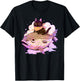 Funny Pink Pastel Goth Aesthetic Tuna Fish Neko Kawaii Cat Men Women Girls Kids T-Shirt - T-Shirt | Black