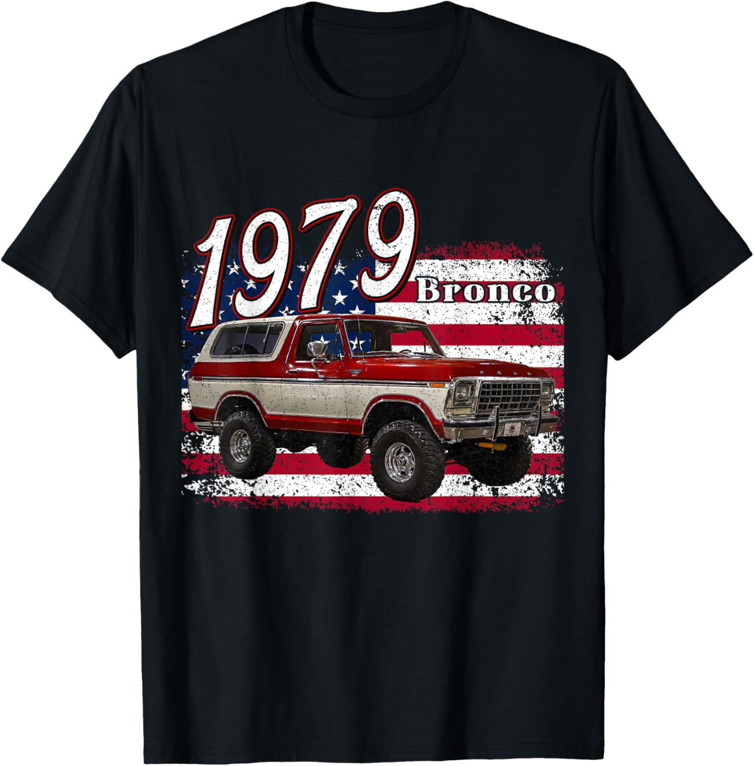 1979 79 Bronco SUV Car T-Shirt - T-Shirt | Black