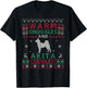 Christmas Akita Dog Ugly Sweater Style T-Shirt - T-Shirt | Black