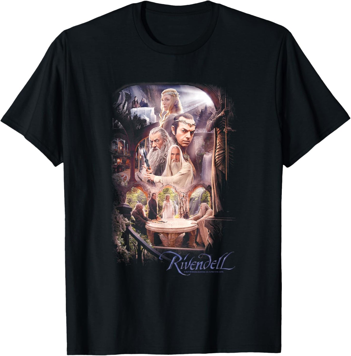 The Hobbit Rivendell T-Shirt - T-Shirt | Black