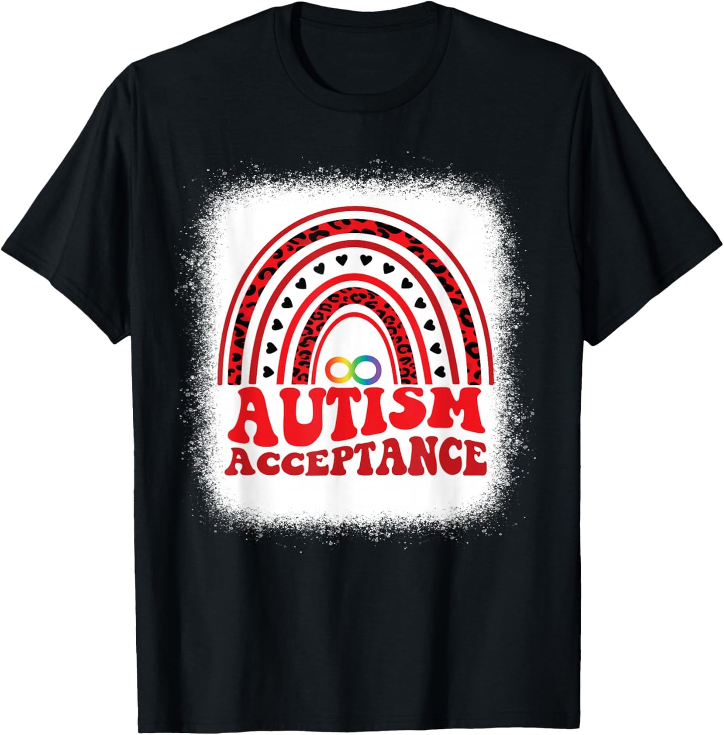 Red Instead Autism Awareness Acceptance Education Teacher Women Kids T-Shirt - T-Shirt | Black