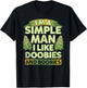 I'm A Simple Man I Like Doobies And Boobies Weed 420 T-Shirt - T-Shirt | Black