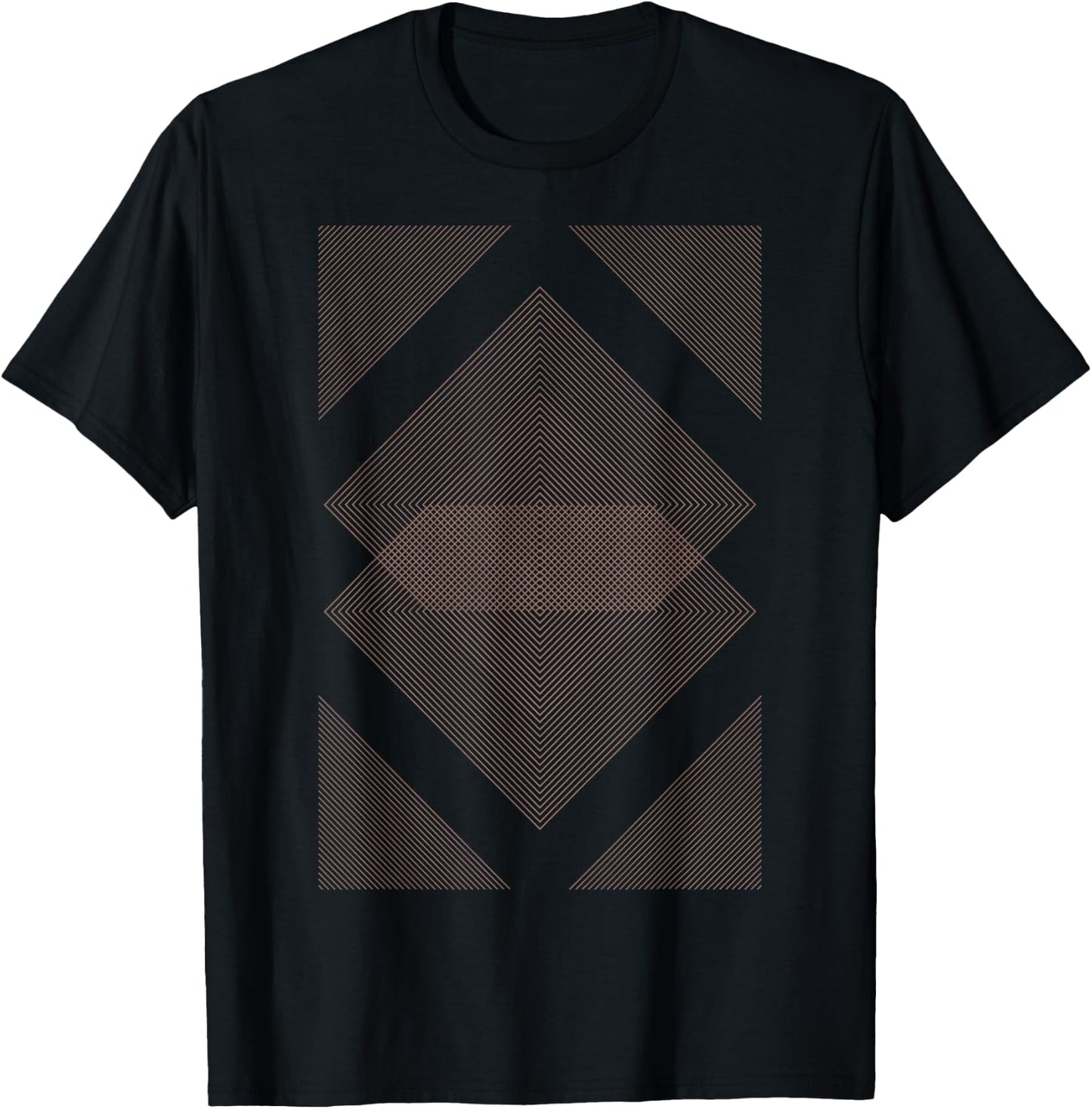 Geometric Art Abstract | Symmetrical Patterns Bohemian T-Shirt - T-Shirt | Black