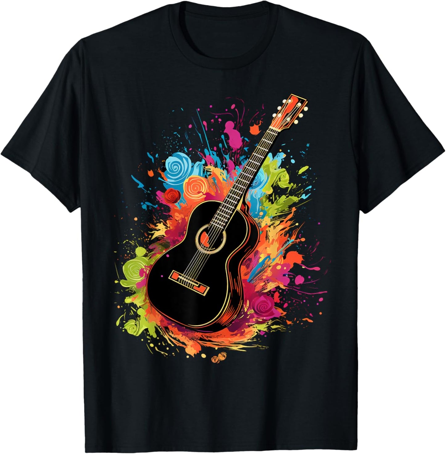 Acoustic Guitar lovers , Small, Black T-Shirt - T-Shirt | Black