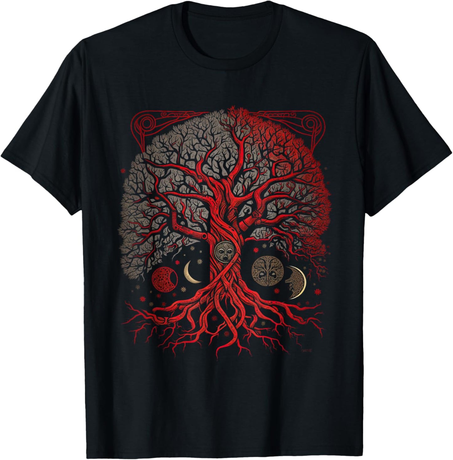 Tree of Life Viking Midgard Thor Walhalla T-Shirt - T-Shirt | Black
