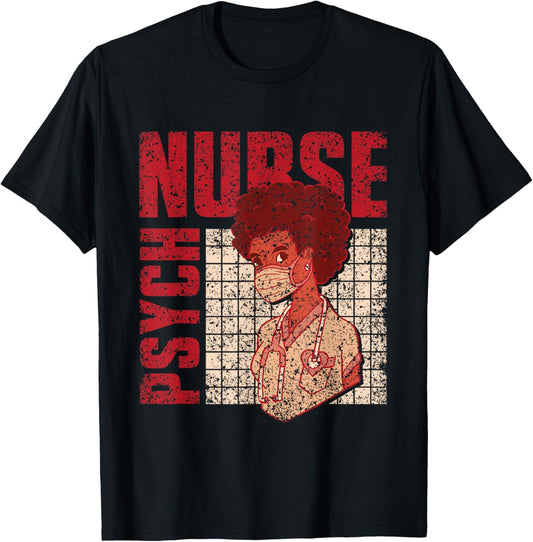 Psych Nurse Nurses Psychiatry Nursing Psychiatric Nurse T-Shirt - T-Shirt | Black