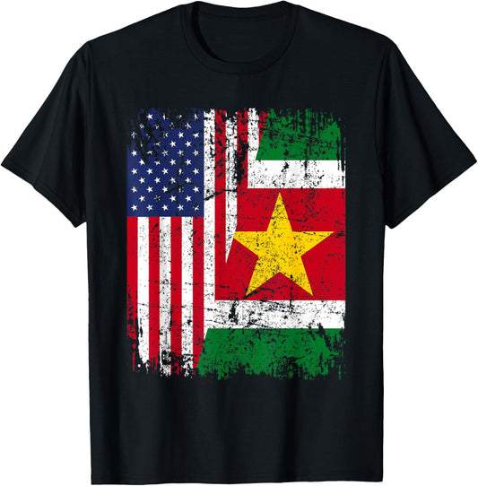 SURINAMES American Flag | Men Women Kids | SURINAME T-Shirt - T-Shirt | Black
