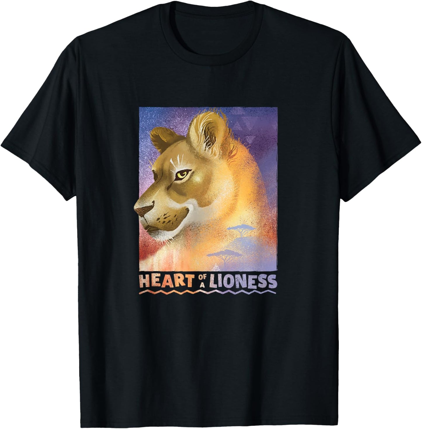 Disney Lion King Nala Lioness Airbrush Live Action T-Shirt - T-Shirt | Black