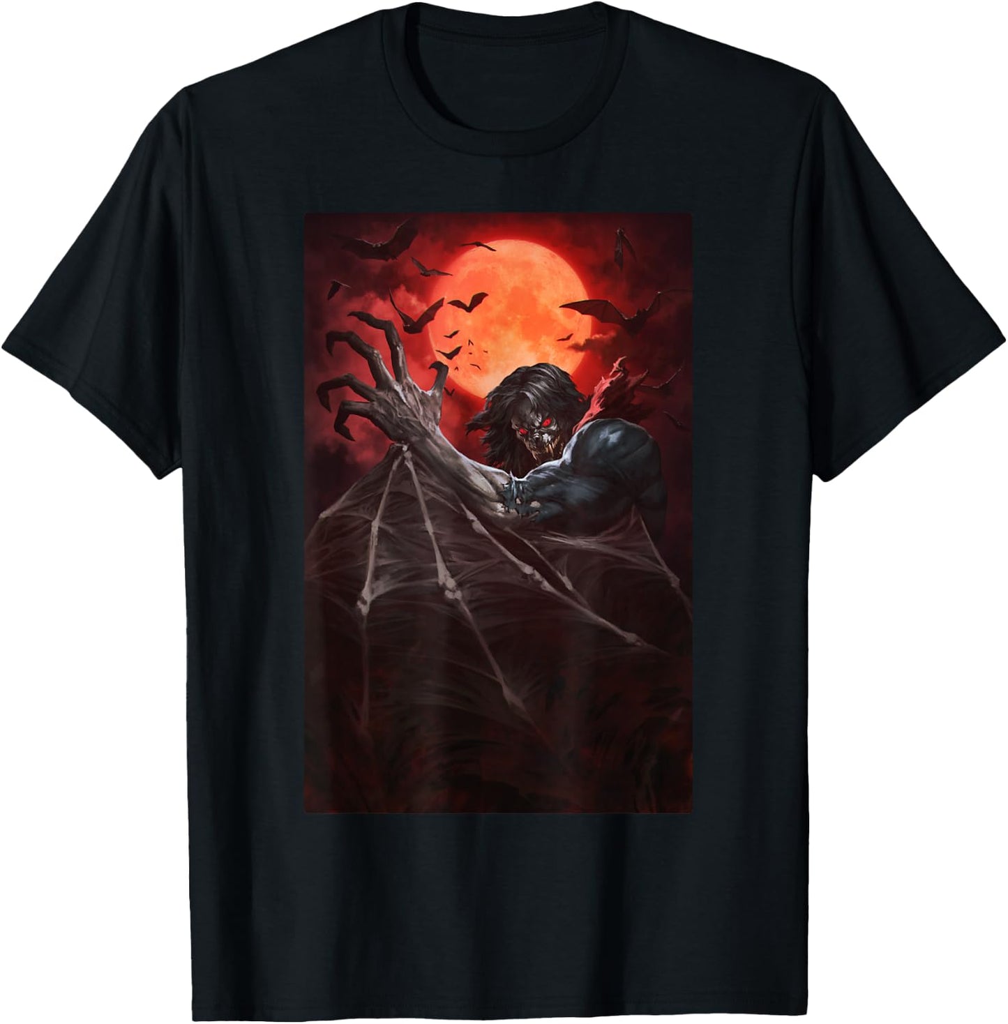 Marvel Morbius Painted Portrait T-Shirt - T-Shirt | Black