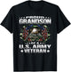 Proud Grandson Of A US Army Veteran Military Vet's Family T-Shirt - T-Shirt | Black