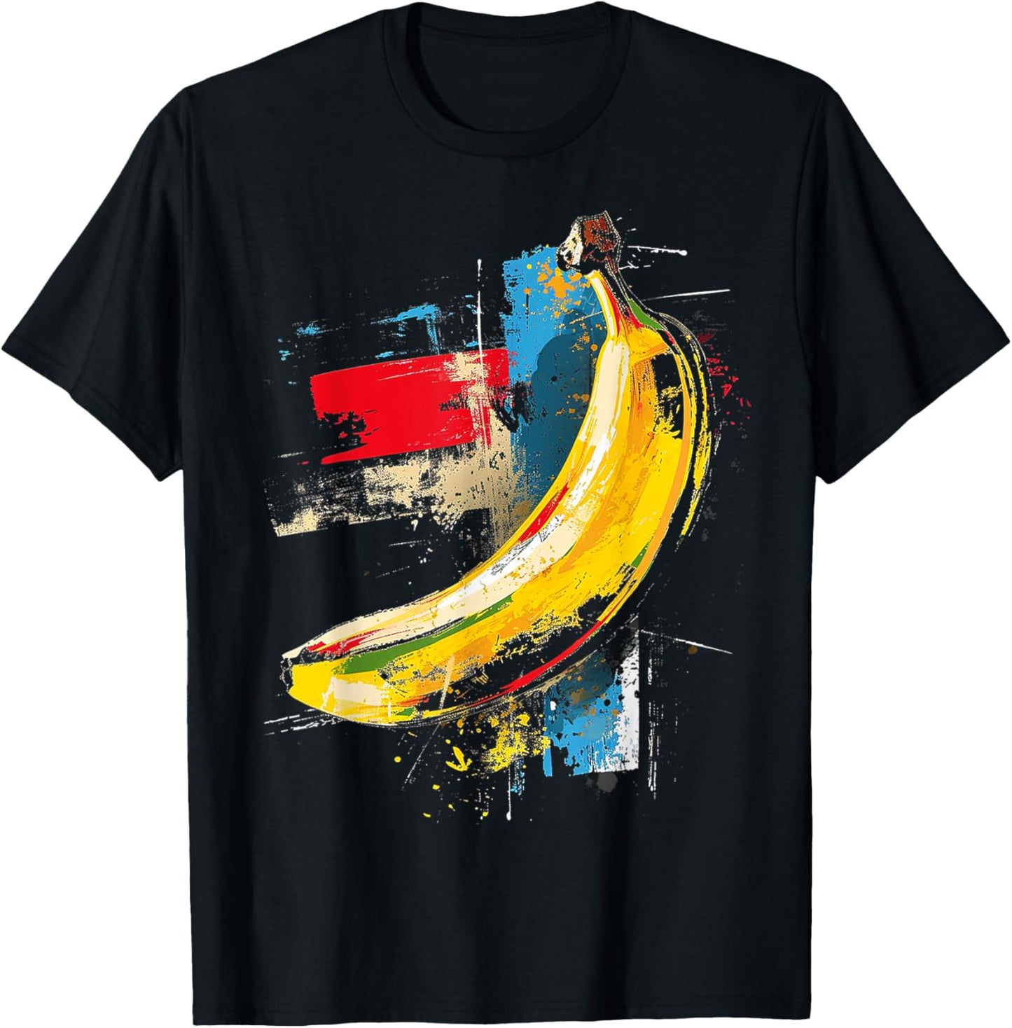 Artwork Fruit Motif Banana Art T-Shirt - T-Shirt | Black