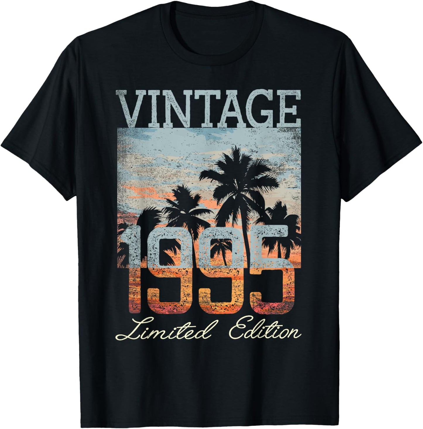 Vintage 1995 Limited Edition 30th Birthday 30 Year Old Gifts T-Shirt - T-Shirt | Black